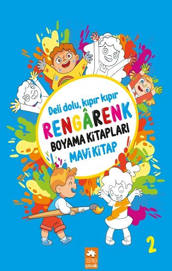 Rengarenk Boyama Kitapları - Mavi Kitap - Eksik Parça Yayınları Kitap