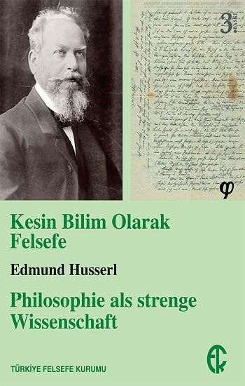 Kesin Bilim Olarak Felsefe Edmund Husserl Türkçe kitap kapağı