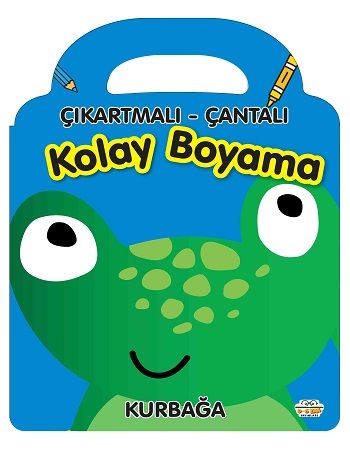 Çıkartmalı - Çantalı Kolay Boyama - Kurbağa - 0-6 Yaş Yayınları Kitap