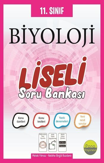 11.Sınıf Liseli Biyoloji Soru Bankası - Pano Yayınevi Kitap