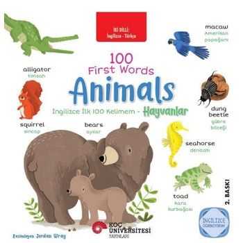 İngilizce İlk 100 Kelimem- Hayvanlar - Koç Üniversitesi Yayınları Kitap