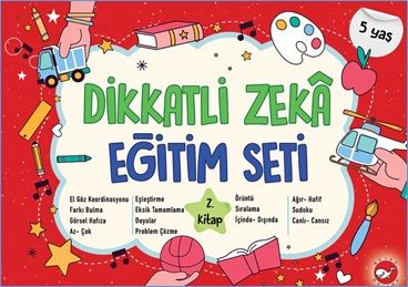 Dikkatli Zeka Eğitim Seti 2. Kitap (5 Yaş) - Beyaz Balina Yayınları Kitap