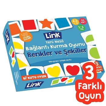 Link - Renkler Şekiller Bağlantı Kurma Oyunu - Bi Kutu Oyun Kitap