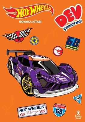 Hot Wheels - Dev Çıkartmalı Boyama Kitabı - Doğan Çocuk Kitap