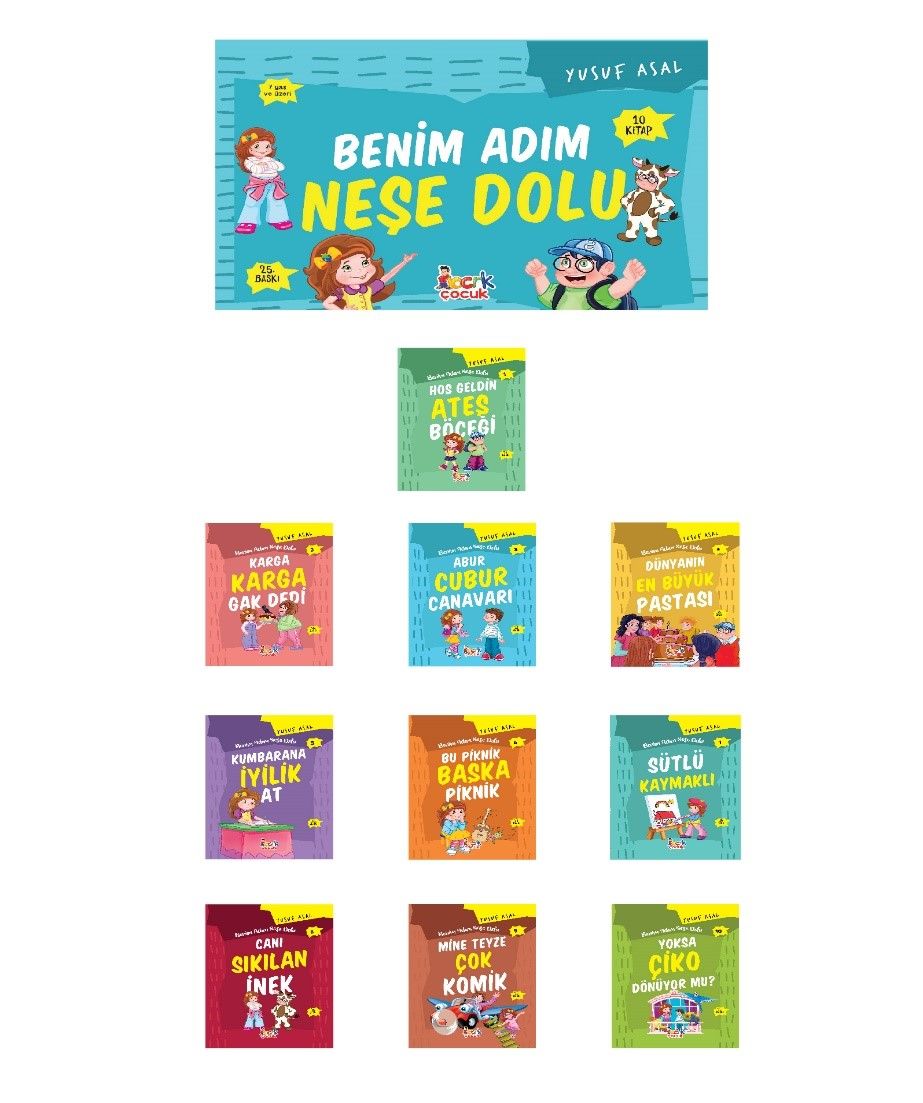 Benim Adım Neşe Dolu (10 Kitap Set) - Bıcırık Yayınları Kitap