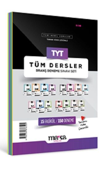2025 TYT Tüm Dersler Branş Deneme Sınavı Seti 15 Fasikül 150 Deneme - Marka Yayınları Kitap