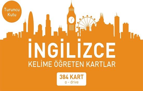 İngilizce Kelime Öğreten Kartlar  (Turuncu Kutu) - Mavi Kelebek Yayınları Kitap