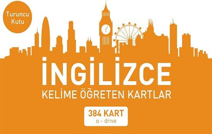 İngilizce Kelime Öğreten Kartlar  (Turuncu Kutu) - Mavi Kelebek Yayınları Kitap