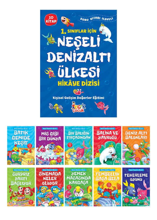 Neşeli Denizaltı Ülkesi (10 Kitap) - Bıcırık Yayınları Kitap