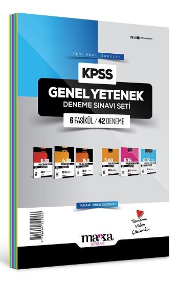 2025 KPSS Genel Yetenek Deneme Sınavı Seti 6 Fasikül 42 Deneme - Marka Yayınları Kitap