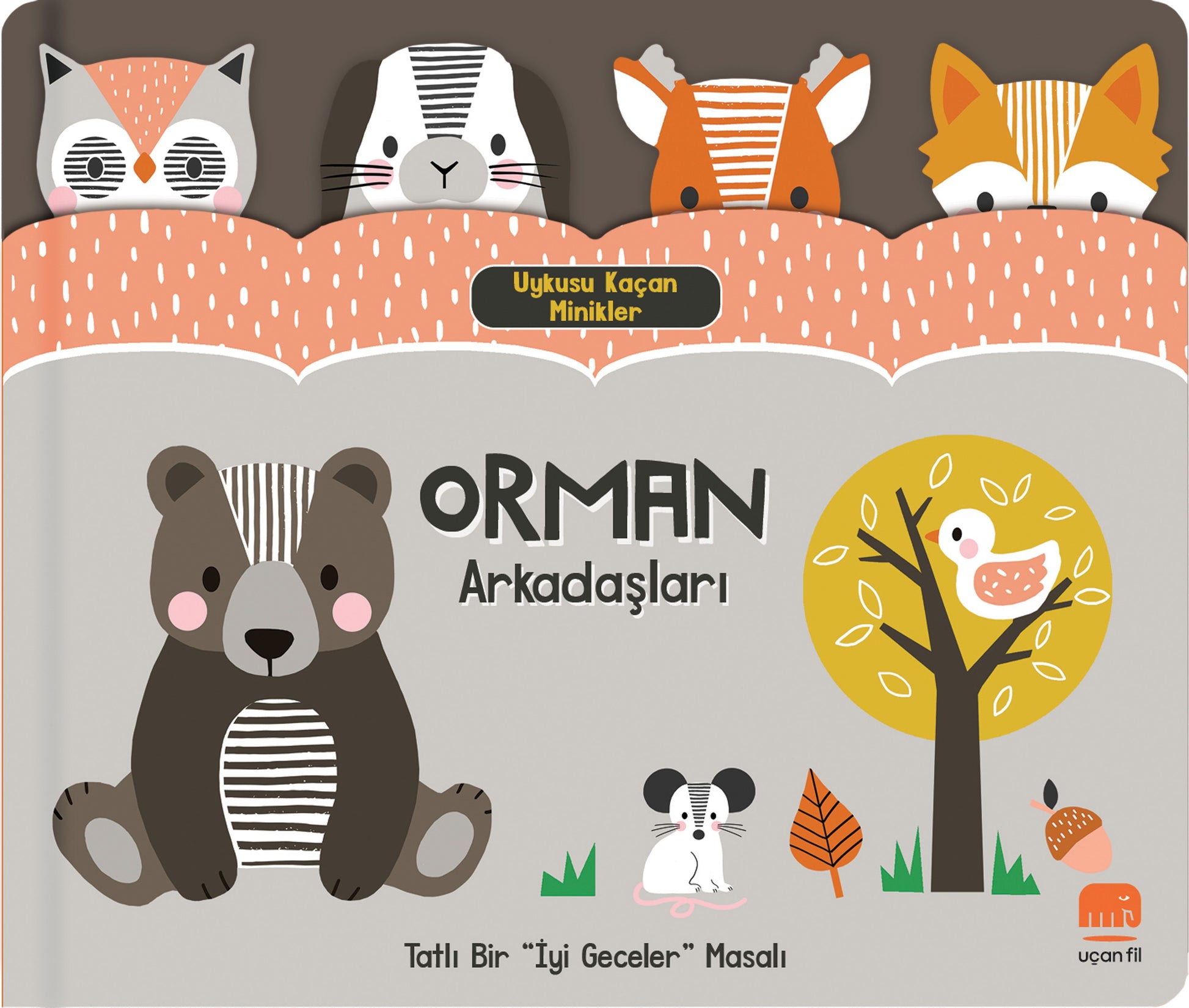 Uykusu Kaçan Minikler Orman Arkadaşları (Boardbook) - Uçan Fil Yayınları Kitap