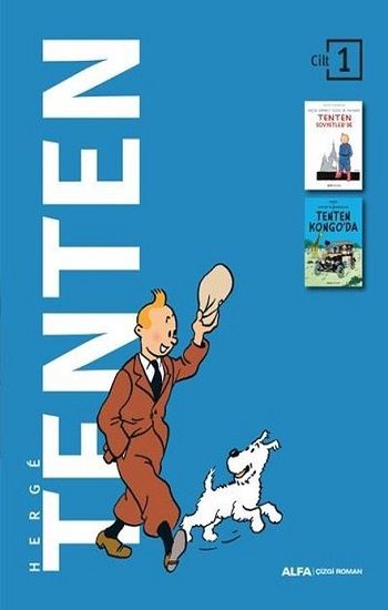 Tenten Cilt 1 - İki Kitap Bir Arada (Ciltli - Kutulu) - Alfa Yayınları Kitap