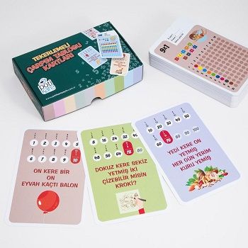 Tekerlemeli Çarpım Tablosu Kartları - Pötikare Yayıncılık Kitap