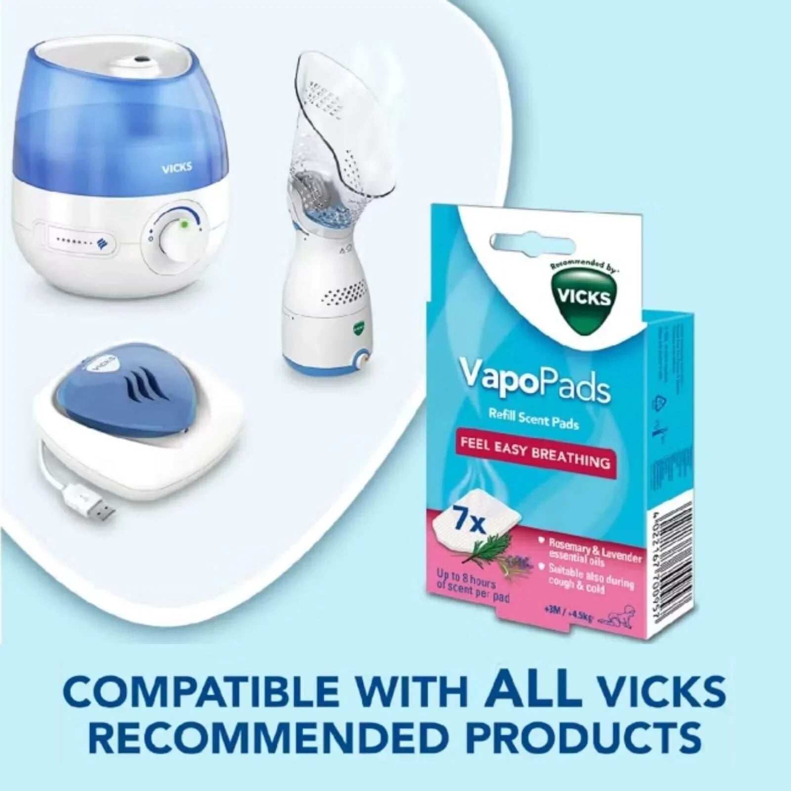 Vicks Rsmry & Lvndr Scent Pads - mezetto ebebek ebebek