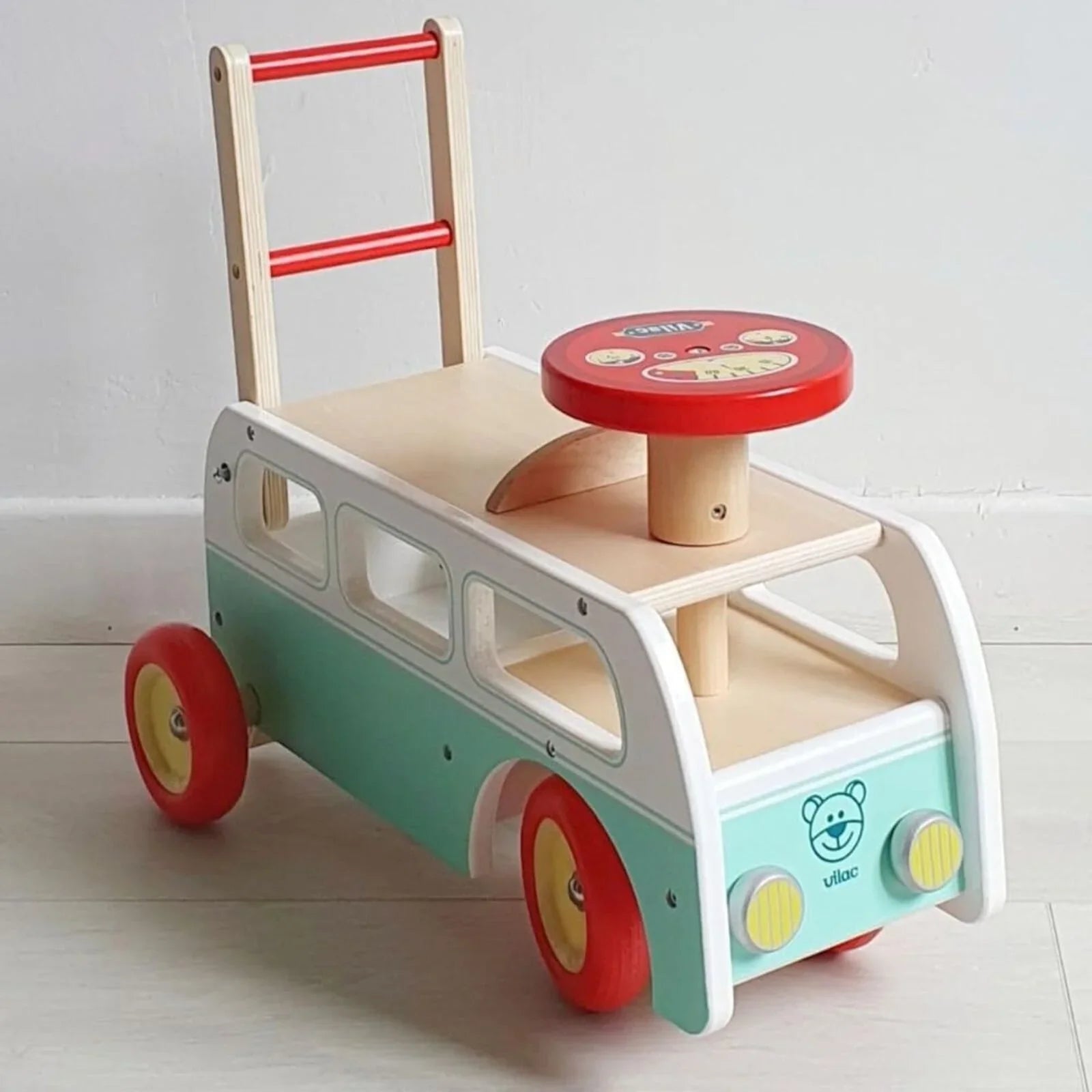 Vilac 2 - in - 1 Retro Wooden Camper Van - mezetto ebebek ebebek