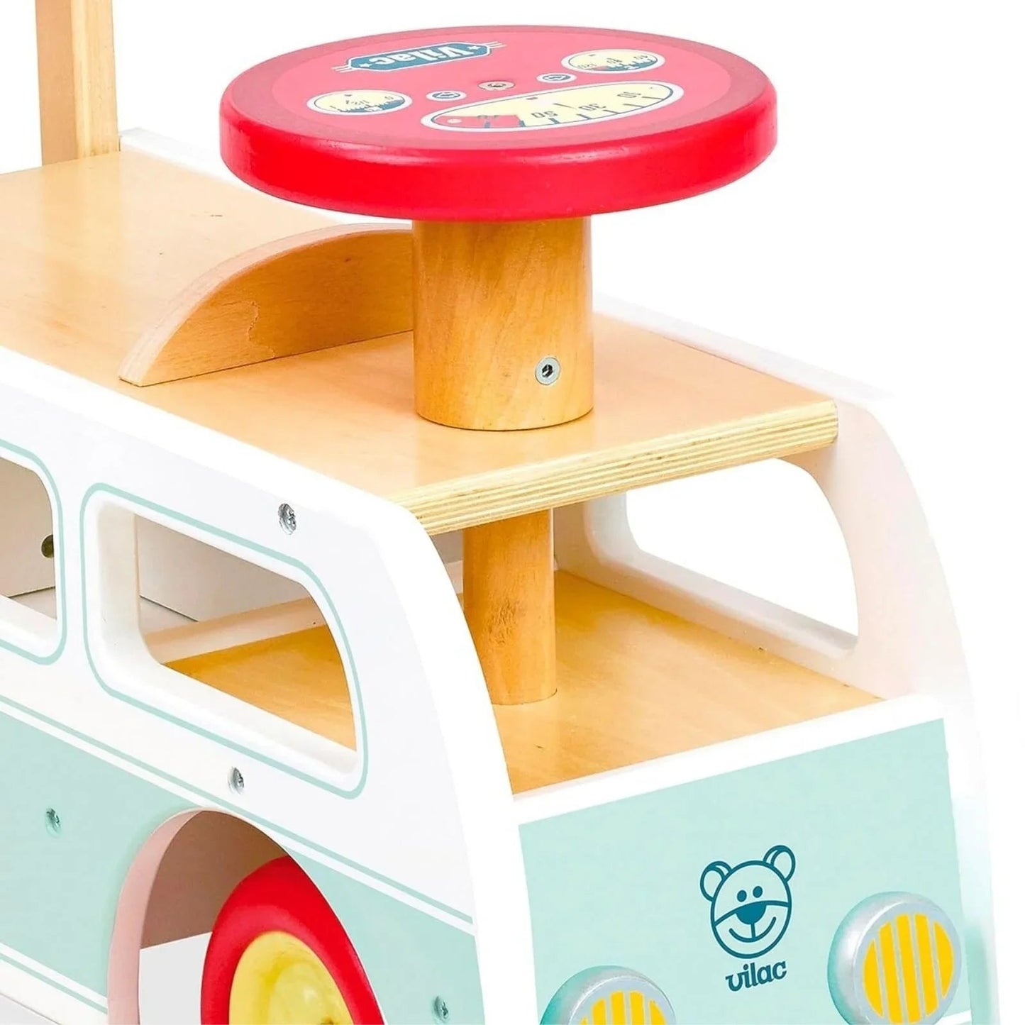 Vilac 2 - in - 1 Retro Wooden Camper Van - mezetto ebebek ebebek