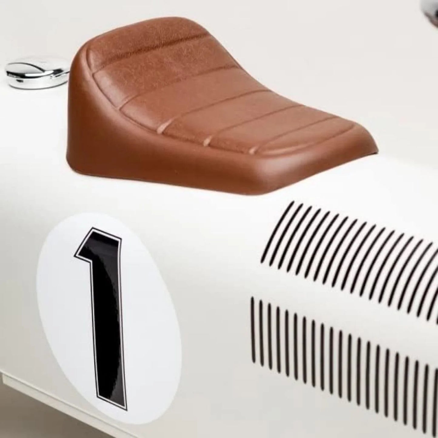 Vilac Ride On Metal Car Toy - Off White - mezetto ebebek ebebek