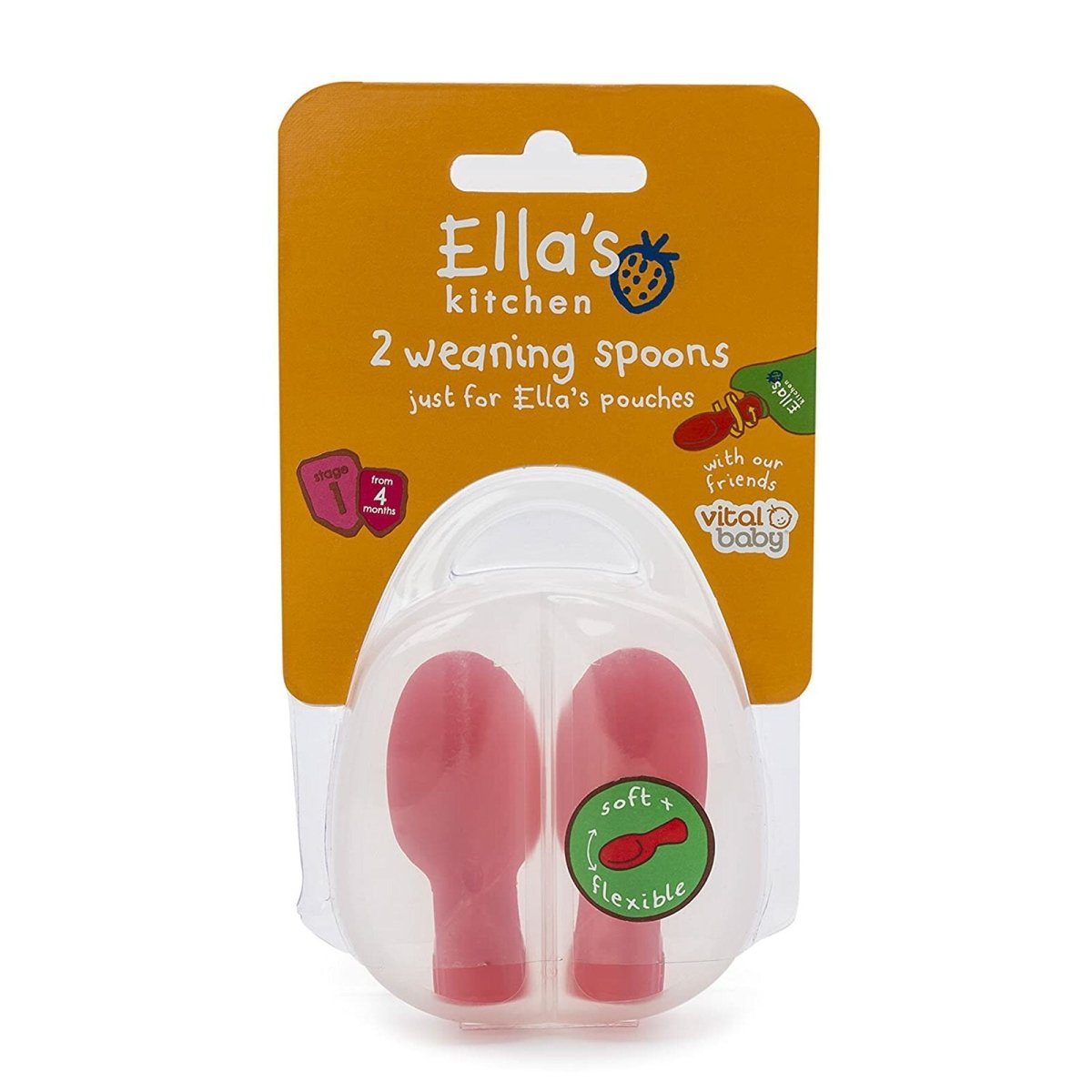Vital Baby Ella's Kitchen Weaning Spoons Pack of 2 - mezetto ebebek ebebek