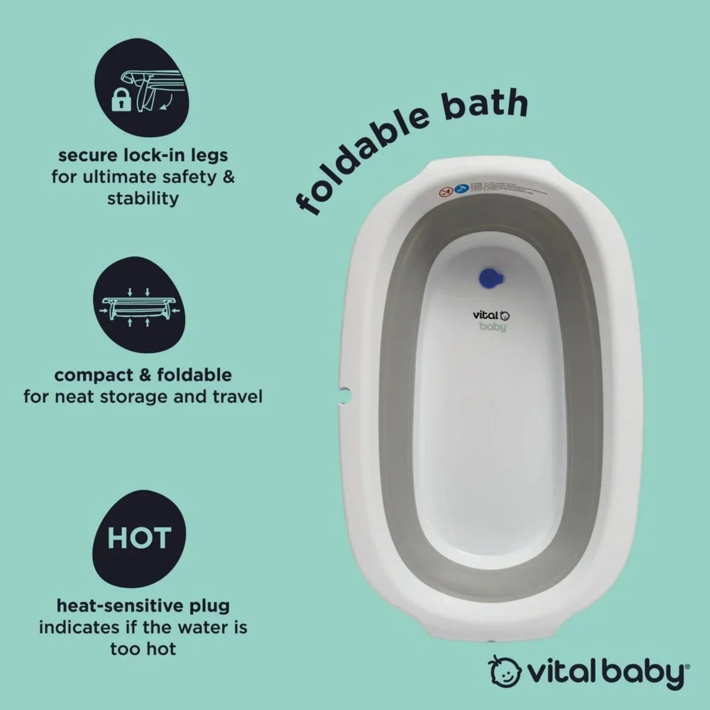 Vital Baby Foldable Bath Tube - mezetto ebebek ebebek