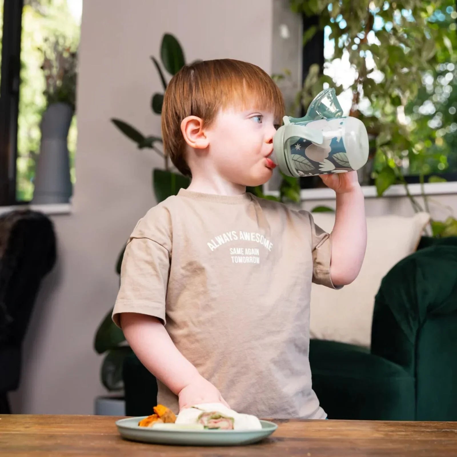 Vital Baby Hydrate Easy Sipper Cup 350ml - Jungle Glow - mezetto ebebek ebebek