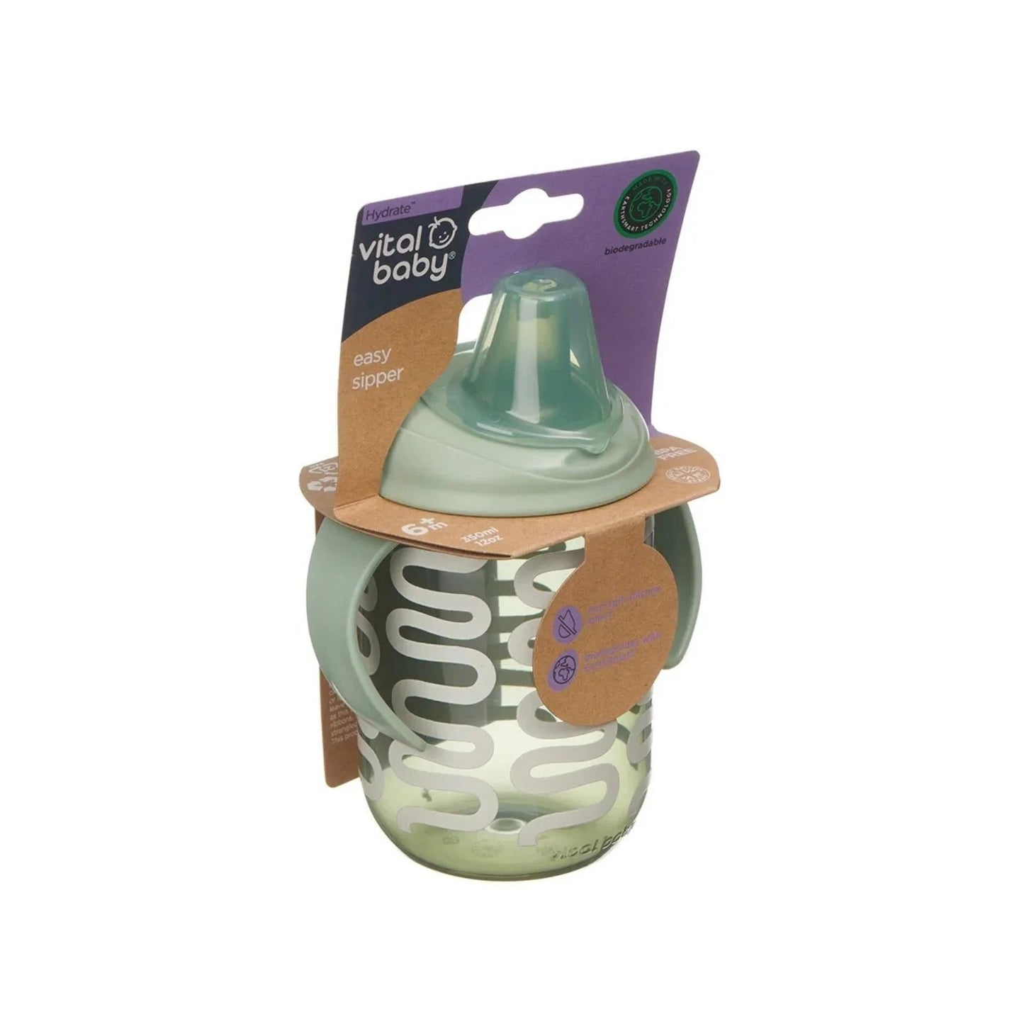 Vital Baby Hydrate Easy Sipper Cup 350ml - Natural Moss - mezetto ebebek ebebek