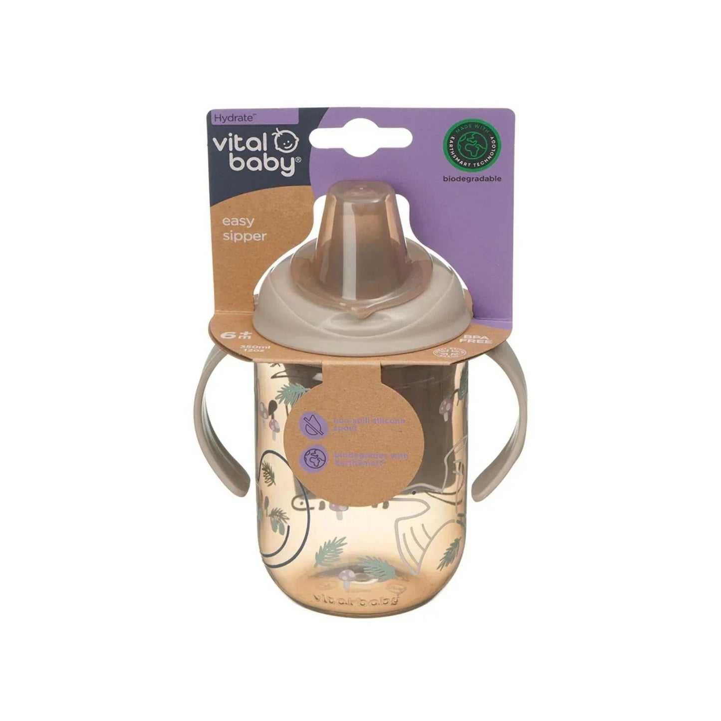Vital Baby Hydrate Easy Sipper Cup 350ml - Natural Stone - mezetto ebebek ebebek
