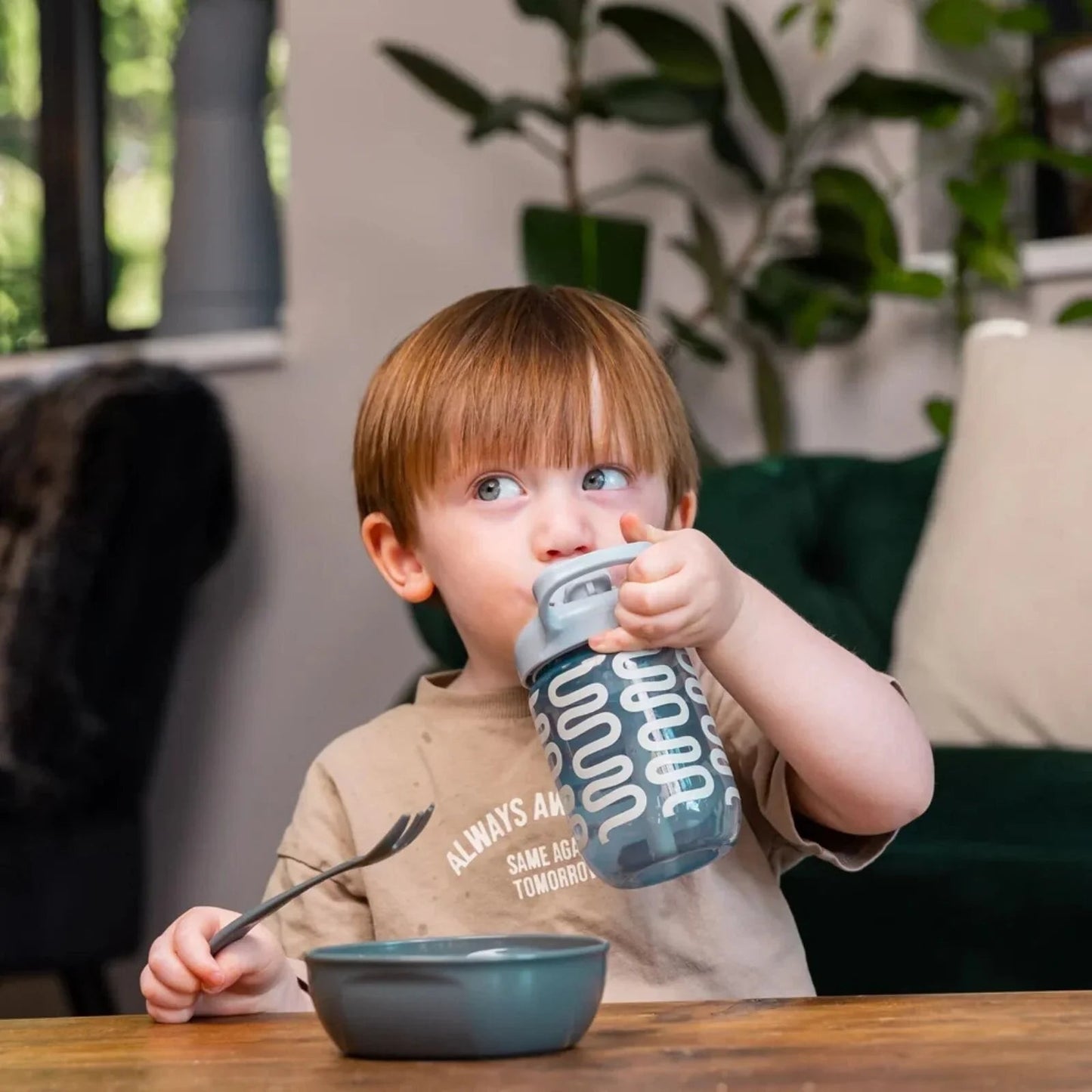Vital Baby Hydrate Sippy Straw Cup 350ml - Natural Sky - mezetto ebebek ebebek