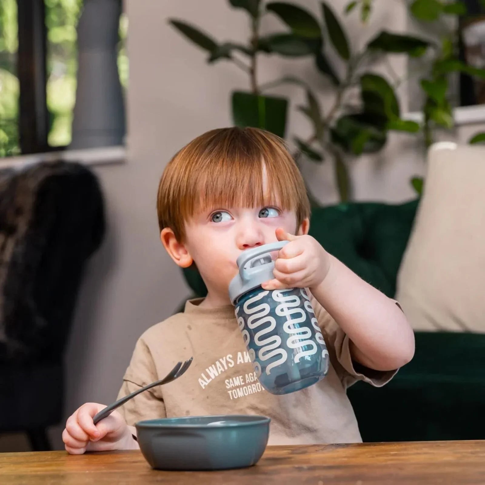 Vital Baby Hydrate Sippy Straw Cup 350ml - Natural Sky - mezetto ebebek ebebek