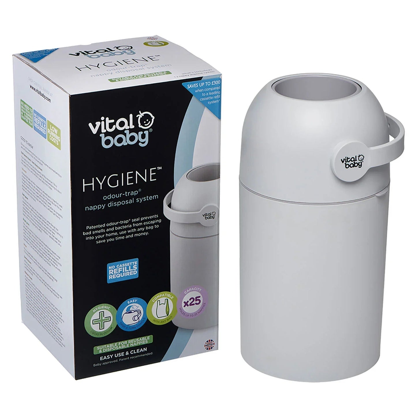 Vital Baby Hygiene Odour - Trap Nappy Disposal System - mezetto ebebek ebebek