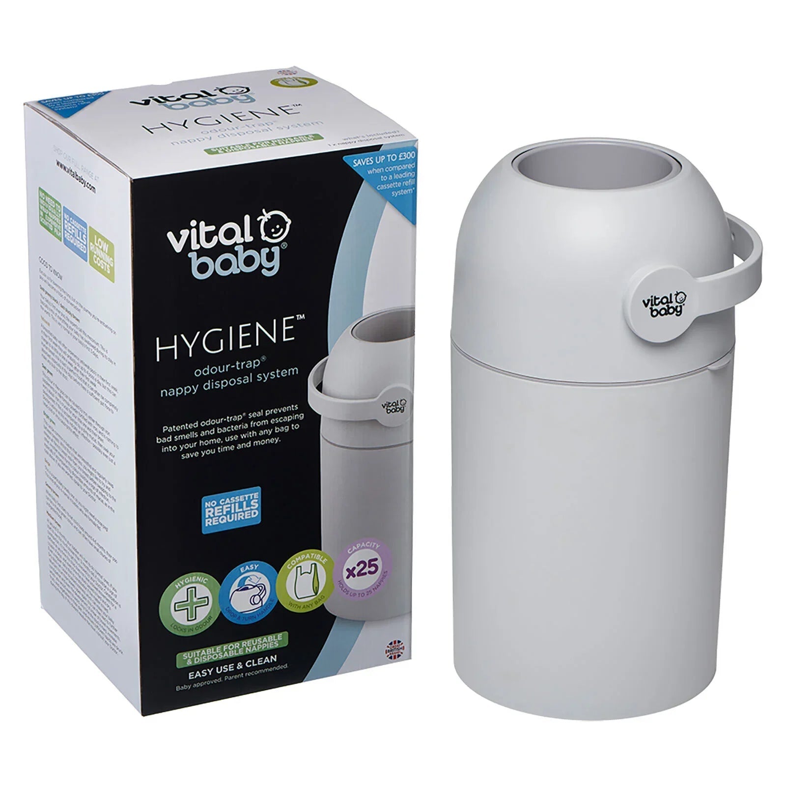 Vital Baby Hygiene Odour - Trap Nappy Disposal System - mezetto ebebek ebebek