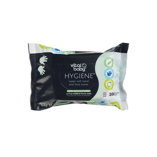 Vital Baby Hygiene Super Soft Hand & Face Wipes 30 pcs - mezetto ebebek ebebek