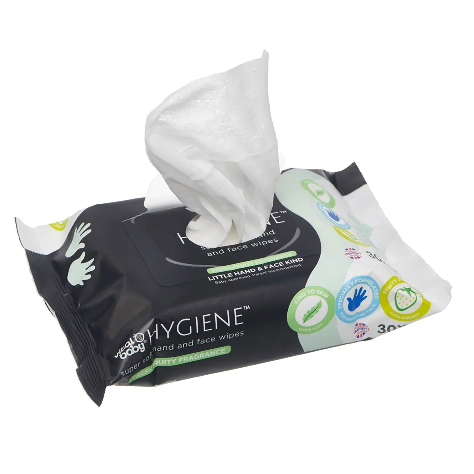 Vital Baby Hygiene Super Soft Hand & Face Wipes 30 pcs - mezetto ebebek ebebek