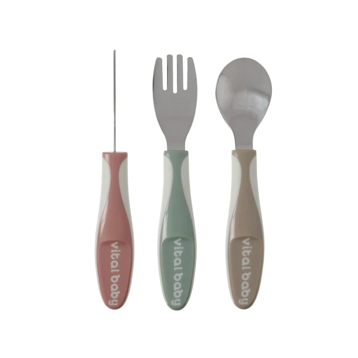 Vital Baby Nourish Big Kid Cutlery Pack of 3 - Natural - mezetto ebebek ebebek