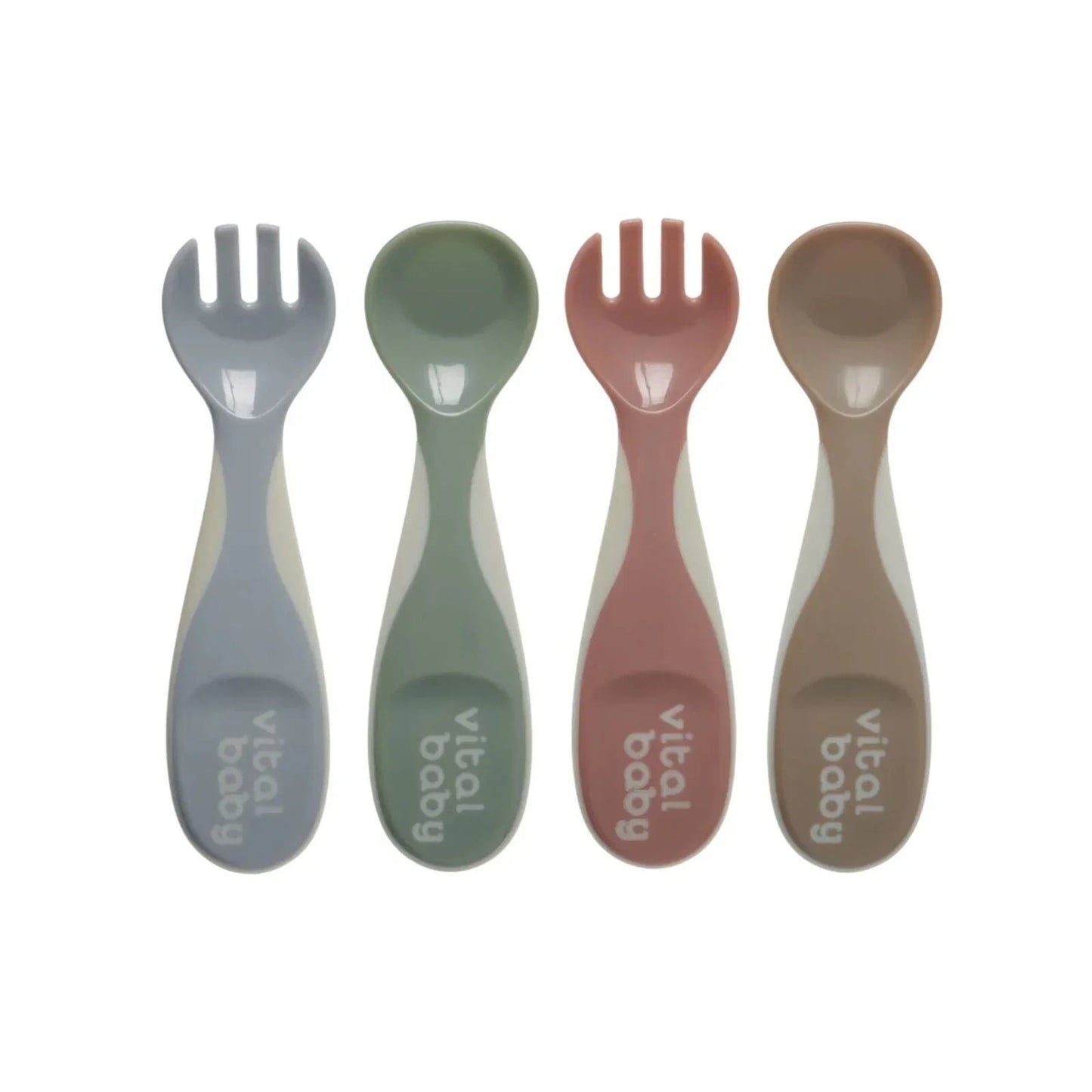 Vital Baby Nourish Chunky Cutlery Natural Pack of 4 - mezetto ebebek ebebek