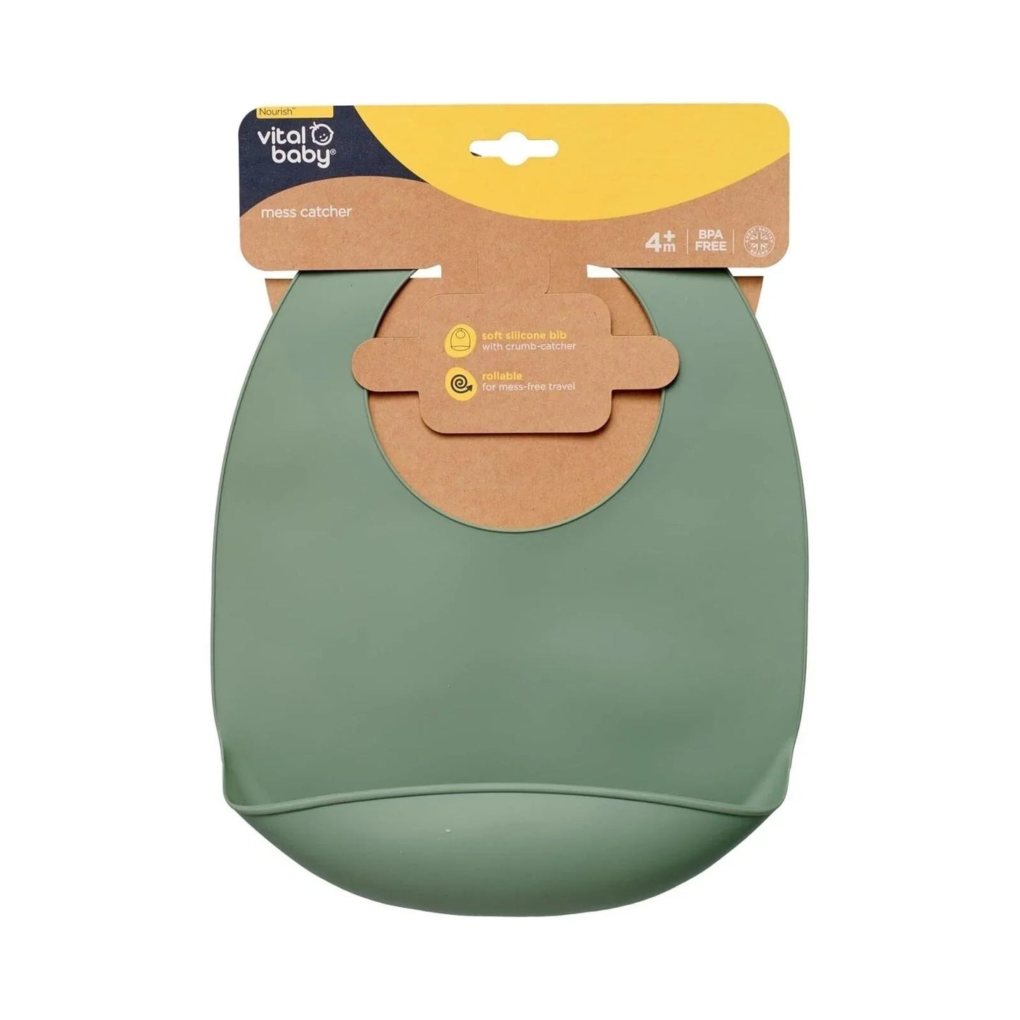 Vital Baby Nourish Mess Catcher - Natural Moss - mezetto ebebek ebebek