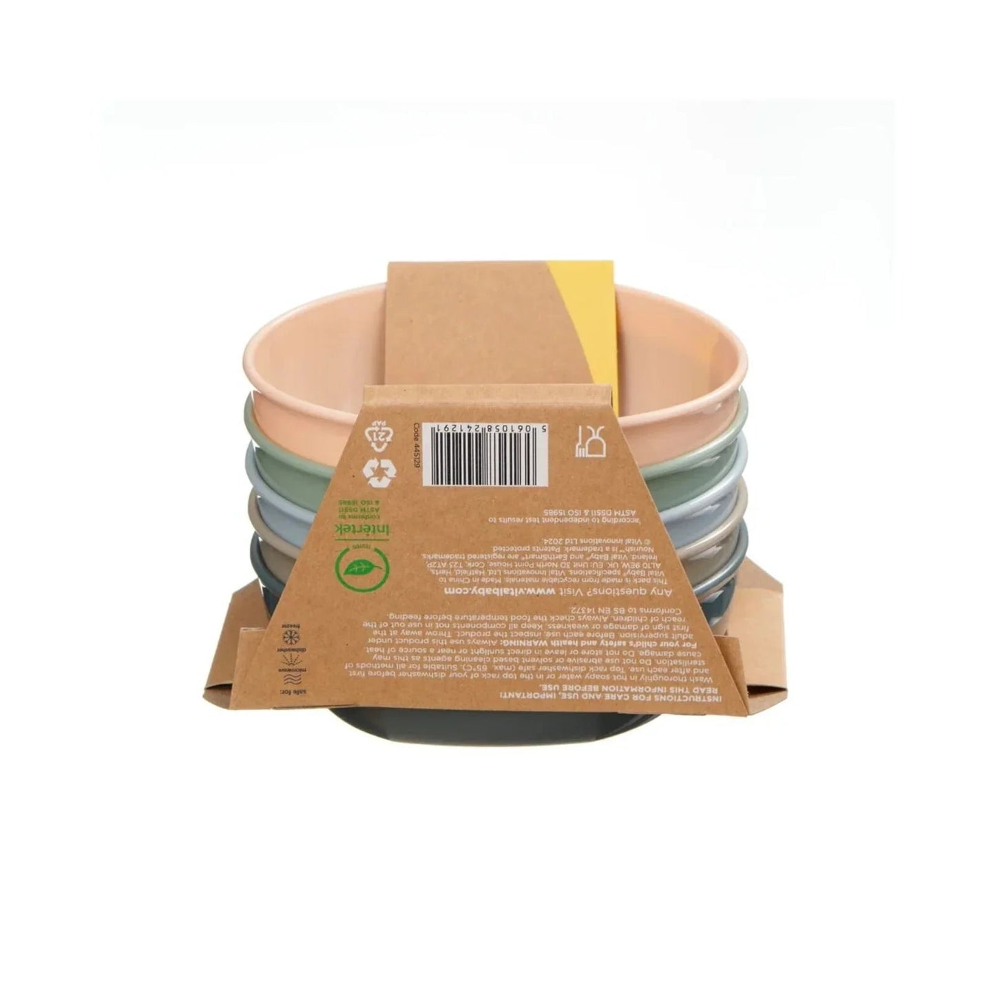 Vital Baby Nourish Perfectly Simple Bowl Pack of 5 - mezetto ebebek ebebek