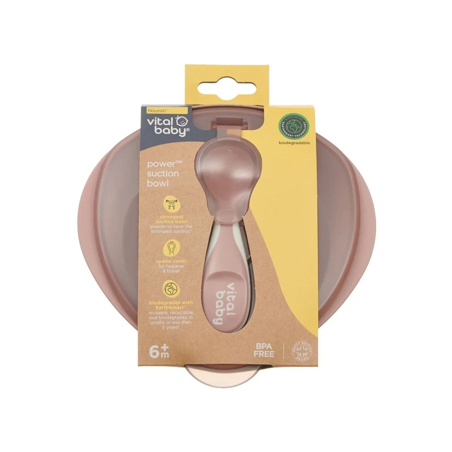 Vital Baby Nourish Power Suction Bowl - Natural Berry - mezetto ebebek ebebek