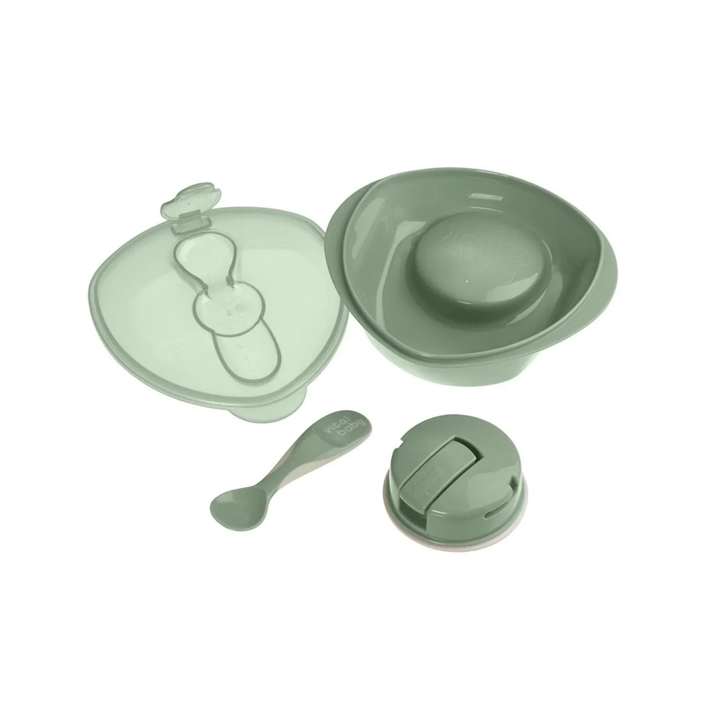 Vital Baby Nourish Power Suction Bowl - Natural Moss - mezetto ebebek ebebek