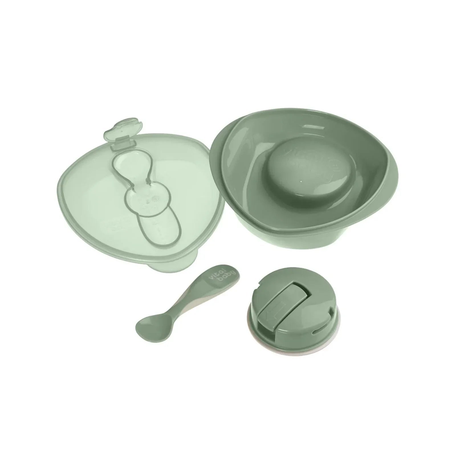 Vital Baby Nourish Power Suction Bowl - Natural Moss - mezetto ebebek ebebek