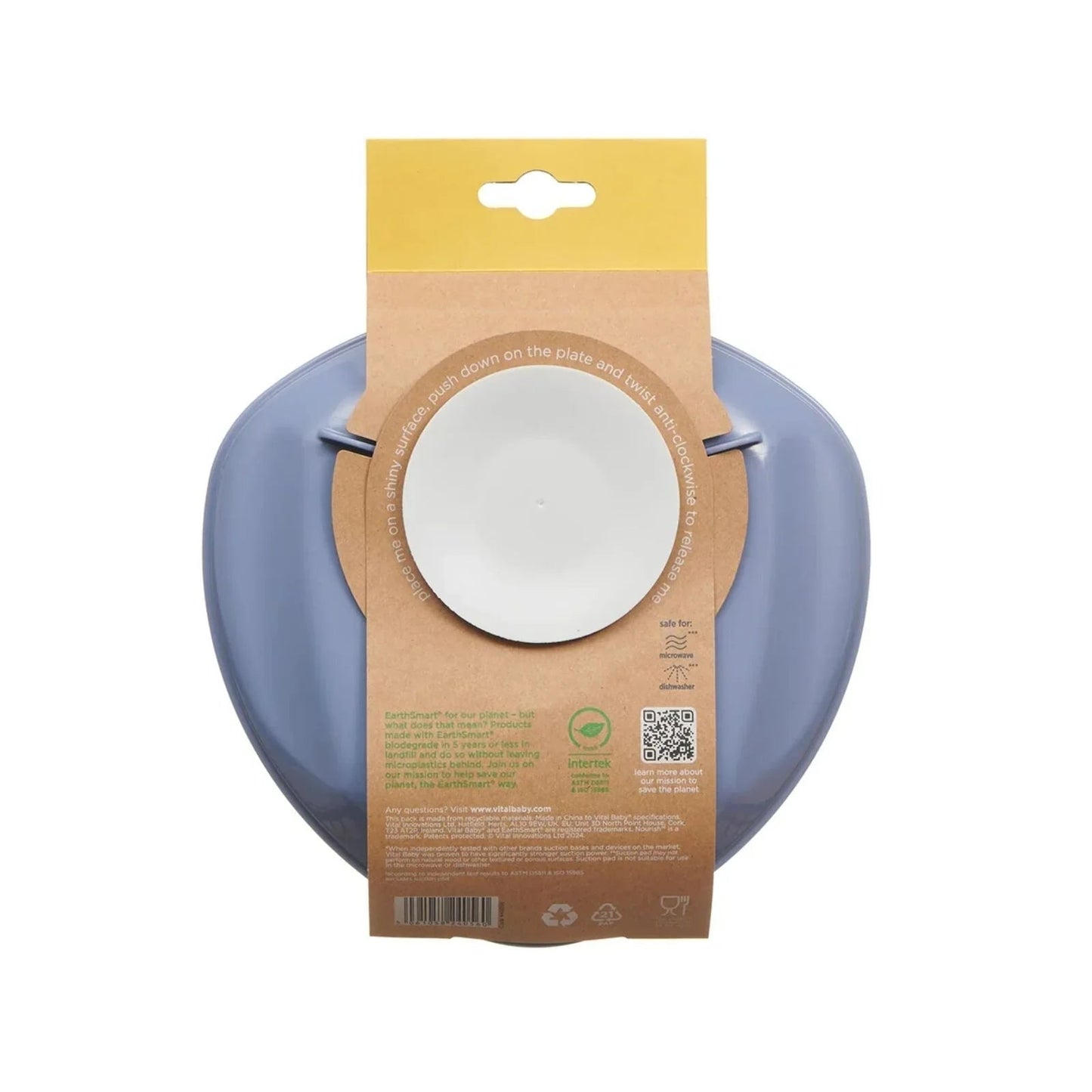 Vital Baby Nourish Power Suction Plate - Natural Grape - mezetto ebebek ebebek