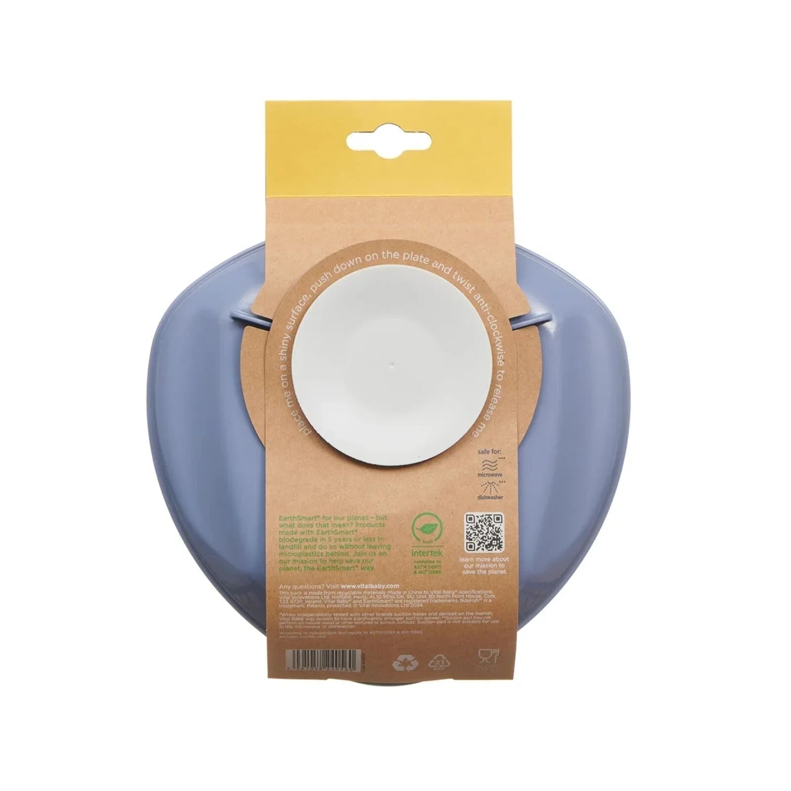 Vital Baby Nourish Power Suction Plate - Natural Grape - mezetto ebebek ebebek
