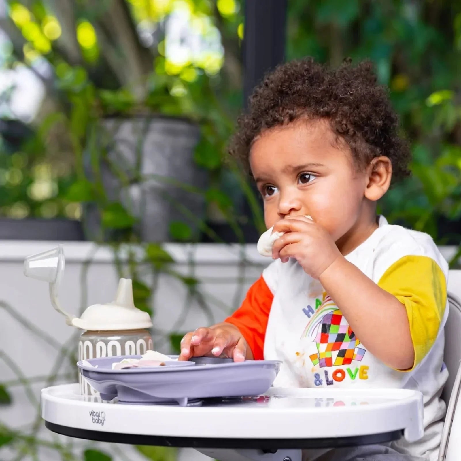 Vital Baby Nourish Power Suction Plate - Natural Moss - mezetto ebebek ebebek