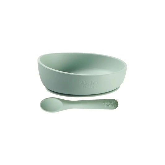 Vital Baby Nourish Silicone Suction Bowl Set - Crushed Mint - mezetto ebebek ebebek