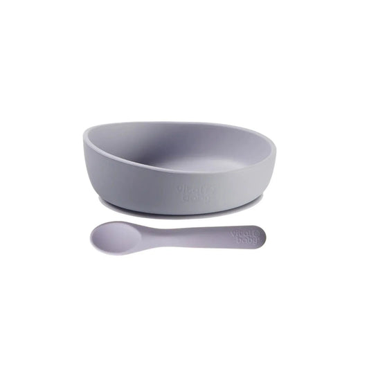 Vital Baby Nourish Silicone Suction Bowl Set - Dusky Mauve - mezetto ebebek ebebek