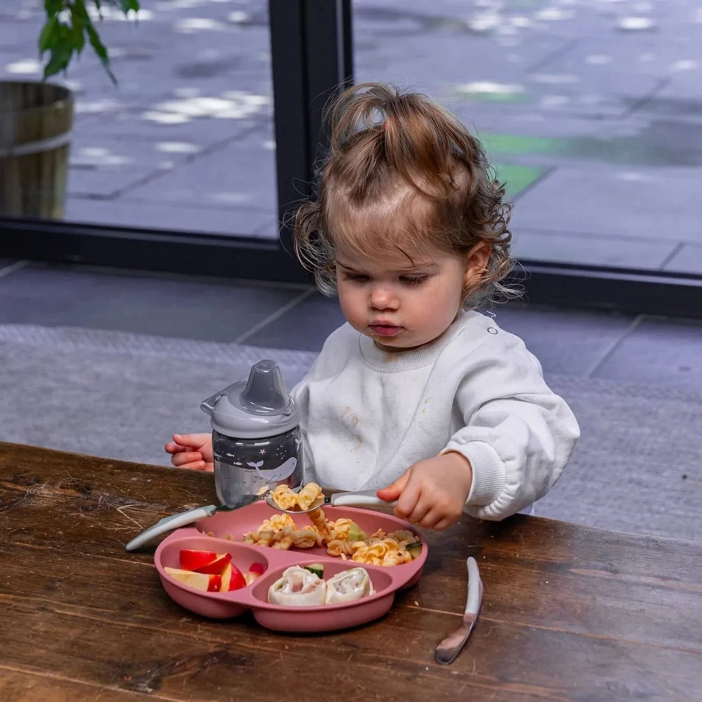 Vital Baby Nourish Silicone Suction Plate - Blush Raspberry - mezetto ebebek ebebek