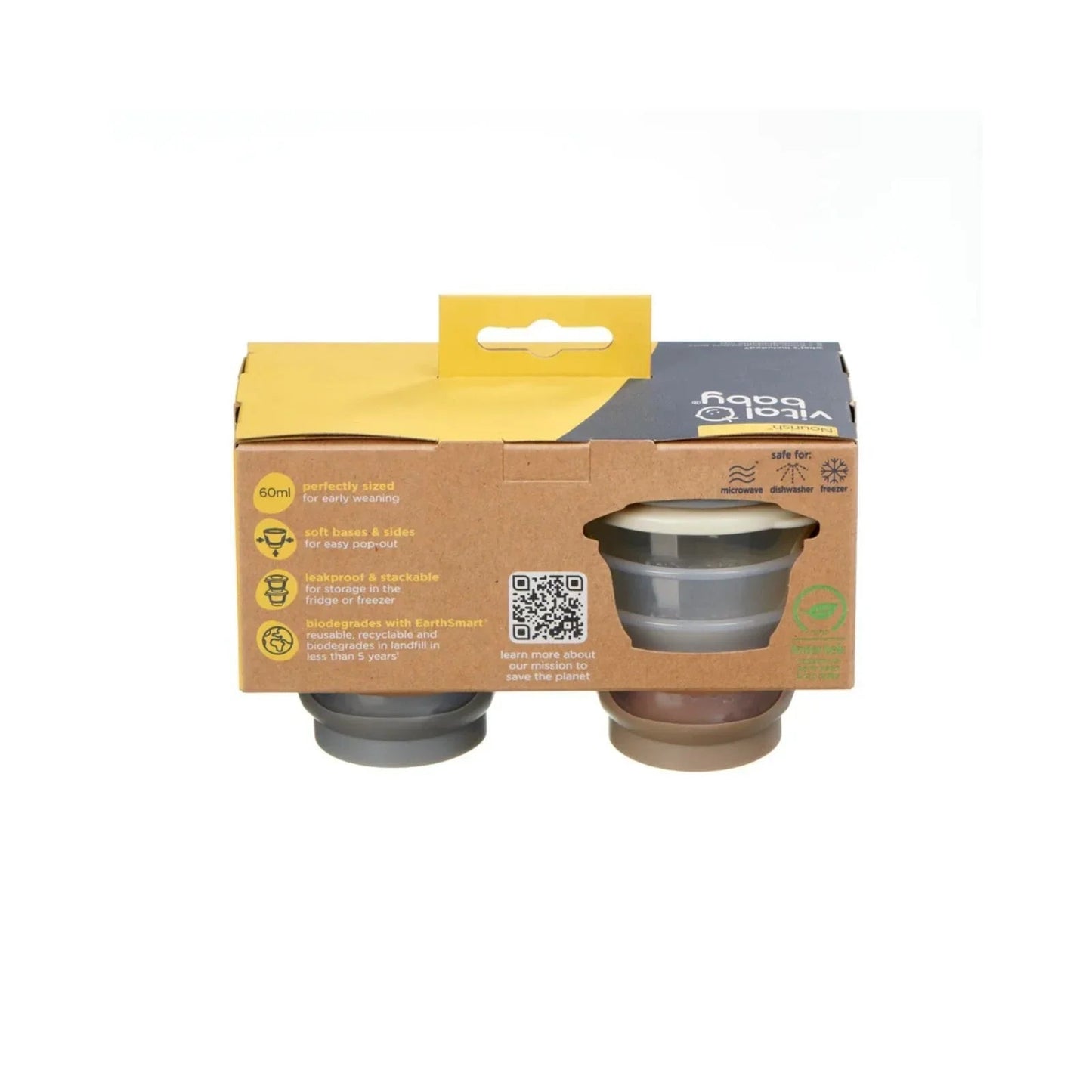 Vital Baby Nourish Store & Wean Pots 60ml Pack of 6 - mezetto ebebek ebebek