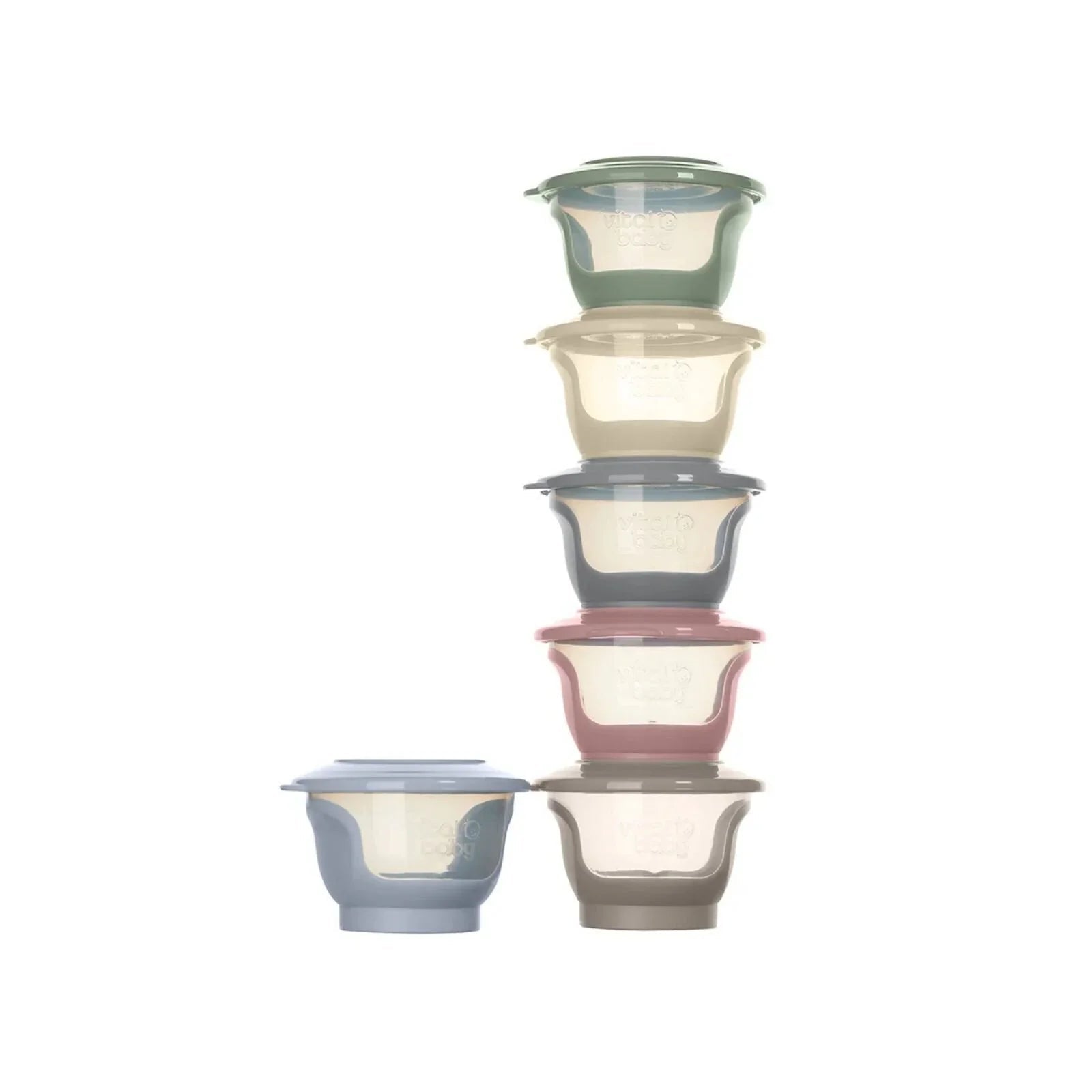 Vital Baby Nourish Store & Wean Pots 60ml Pack of 6 - mezetto ebebek ebebek