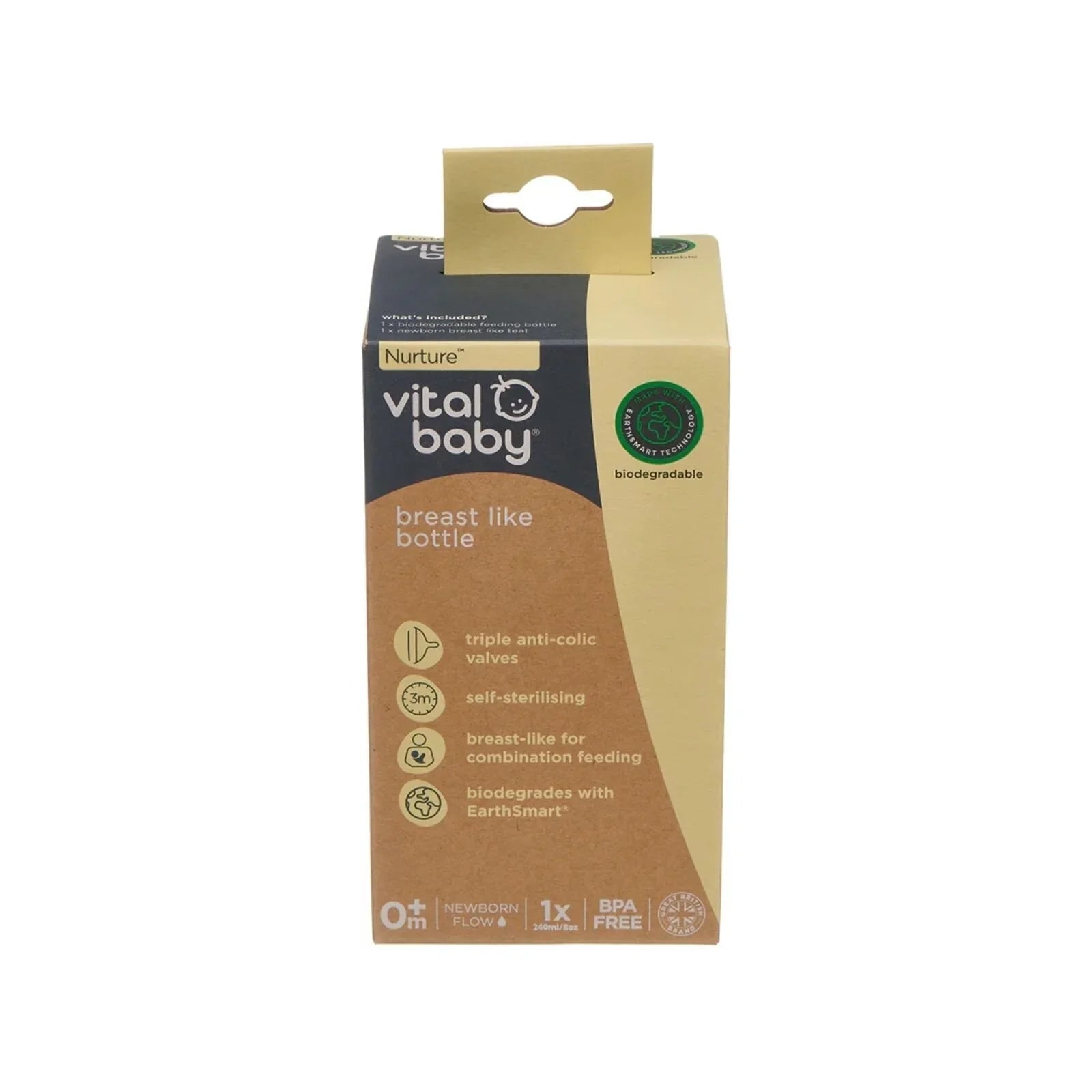 Vital Baby Nurture Breast Like Bottle 240ml - mezetto ebebek ebebek