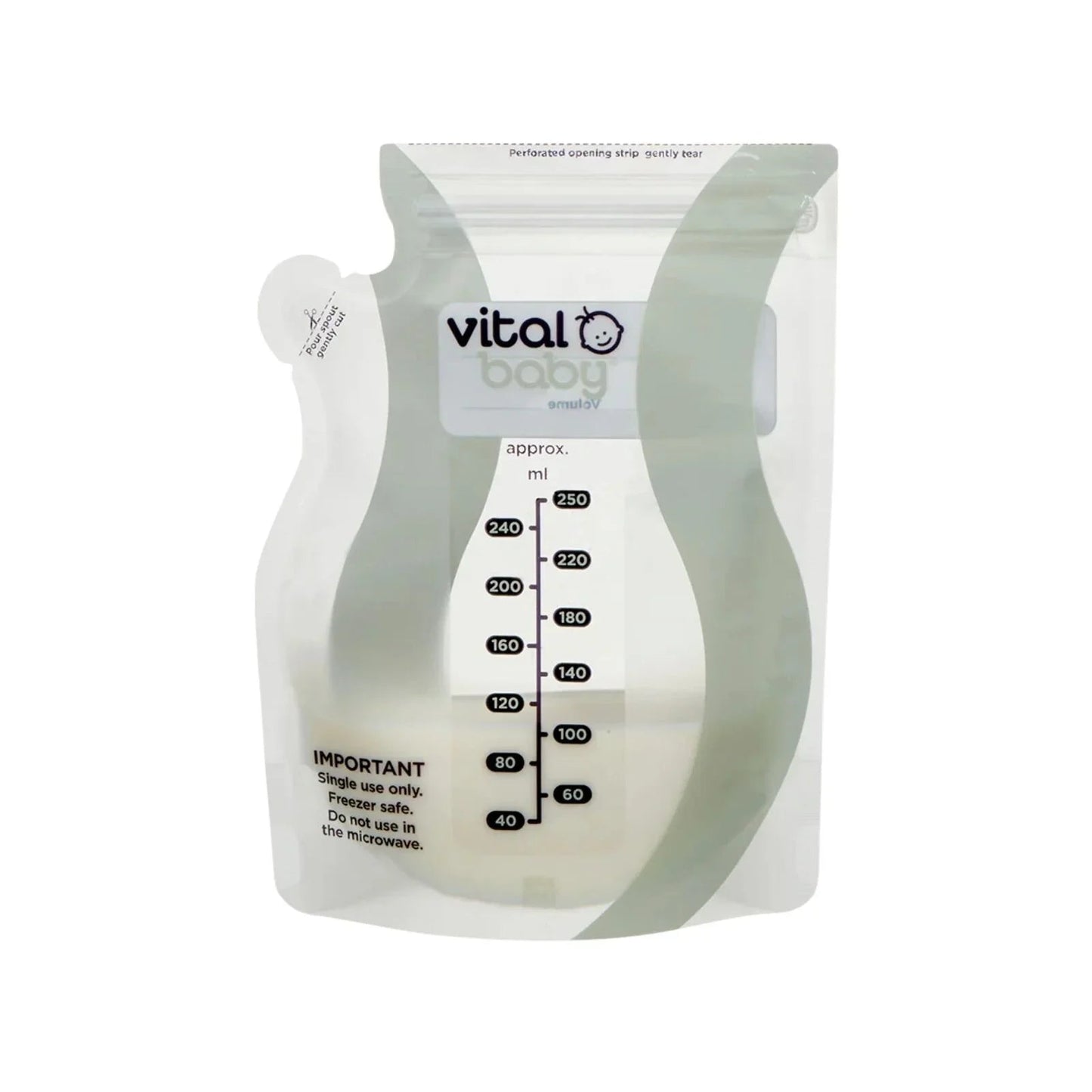 Vital Baby Nurture Easy Pour Breast Milk Storage Bags 30 pcs - mezetto ebebek ebebek