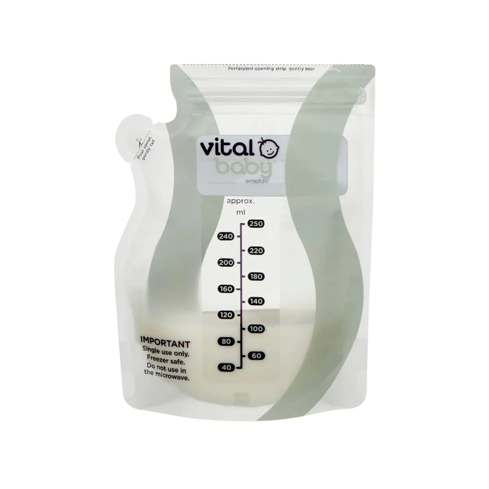 Vital Baby Nurture Easy Pour Breast Milk Storage Bags 30 pcs - mezetto ebebek ebebek